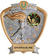 Victory Insert Award Sport Legend Shield Resin Trophy [7.5 x 8.5 inch]