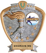 Victory Insert Award Sport Legend Shield Resin Trophy [7.5 x 8.5 inch]