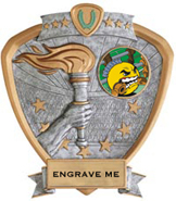 Victory Insert Award Sport Legend Shield Resin Trophy [7.5 x 8.5 inch]