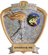 Victory Insert Award Sport Legend Shield Resin Trophy [7.5 x 8.5 inch]