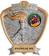 Victory Insert Award Sport Legend Shield Resin Trophy [7.5 x 8.5 inch]