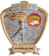 Victory Insert Award Sport Legend Shield Resin Trophy [7.5 x 8.5 inch]