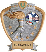 Victory Insert Award Sport Legend Shield Resin Trophy [7.5 x 8.5 inch]