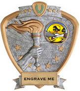 Victory Insert Award Sport Legend Shield Resin Trophy [7.5 x 8.5 inch]