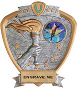 Victory Insert Award Sport Legend Shield Resin Trophy [7.5 x 8.5 inch]