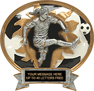 Soccer Female Sport Blaster Resin Trophy
