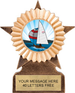 Star Ribbon Resin Trophy [6 inch]