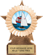 Star Ribbon Resin Trophy [5 inch]