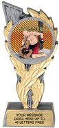 Insert Holder Wreath Framed Color Resin Trophy [5.5 inch]