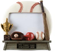 Baseball Vintage Sport Photo Frame Resin [6.5 x 7 inch]