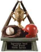 Baseball Vintage 3D Sport Resin Trophy [5.125 inch]