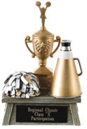 Cheer Vintage 3D Sport Resin Trophy