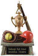Softball Vintage 3D Sport Resin Trophy