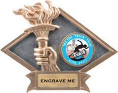 Personalized Insert Victory Dimensional Diamond Resin Trophy