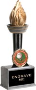 Personalized Insert Victory Torch Resin Trophy