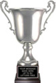Silver Plated Cup on Rosewood Piano-Finished Base [13 Inch]
