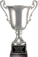 Silver Plated Cup on Rosewood Piano-Finished Base [12 Inch]