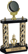 Hockey Two-Post Spinning Squeezable Ball Trophy [12 inch]