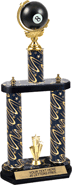 Billiards Two-Post Spinning Squeezable Ball Trophy [17 inch]
