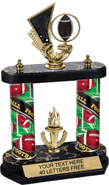 Spinning Football Two-Post Trophy [14 inch]