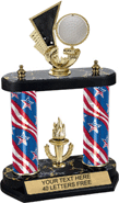 Spinning Golf Two-Post Trophy [14 inch]
