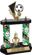 Spinning Soccer Two-Post Trophy [14 inch]