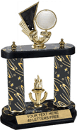 Spinning Volleyball Two-Post Trophy [14 inch]