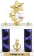 Baseball Shooting Star Spinning Trophy [12 inch]