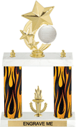 Volleyball Shooting Star Spinning Trophy [12 inch]