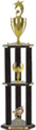 Trophy: Wood 3-Post w/ Insert