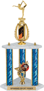 Shooting Star Spinning Sport Riser 3-Post Trophy [22 inch]