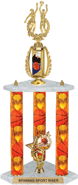 Basketball Spinning Sport Riser 3-Post Trophy [26 inch]