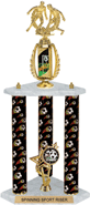 Soccer Spinning Sport Riser 3-Post Trophy [26 inch]