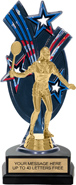 Triple Star Backdrop Trophy [8 inch red-white-blue]