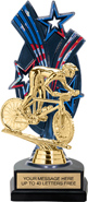 Triple Star Backdrop Trophy [8 inch red-white-blue]