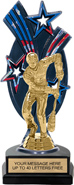 Triple Star Backdrop Trophy [8 inch red-white-blue]