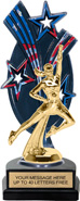 Triple Star Backdrop Trophy [8 inch red-white-blue]