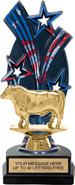 Triple Star Backdrop Trophy [8 inch red-white-blue]