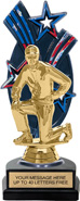 Triple Star Backdrop Trophy [8 inch red-white-blue]