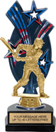 Triple Star Backdrop Trophy [8 inch red-white-blue]