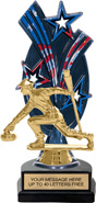 Triple Star Backdrop Trophy [8 inch red-white-blue]