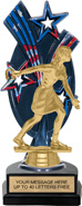Triple Star Backdrop Trophy [8 inch red-white-blue]