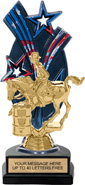 Triple Star Backdrop Trophy [8 inch red-white-blue]