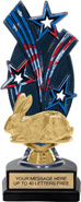 Triple Star Backdrop Trophy [8 inch red-white-blue]