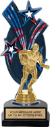 Triple Star Backdrop Trophy [8 inch red-white-blue]