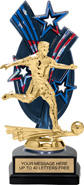 Triple Star Backdrop Trophy [8 inch red-white-blue]