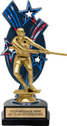 Triple Star Backdrop Trophy [8 inch red-white-blue]