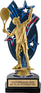 Triple Star Backdrop Trophy [8 inch red-white-blue]