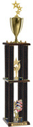 Wood Column 4-Post Trophy w/ Trim