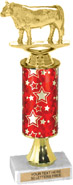 Gold Stem Riser Trophy on Marble Base [11 inch]
